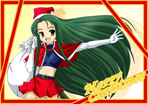 Christmas Fang Green Hair Long Hair Suzumiya Haruhi No Yuutsu Tsuruya