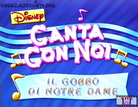 Canta Con Noi Da Il Gobbo Di Notre Dame Vol 13 Vhs Walt Disney