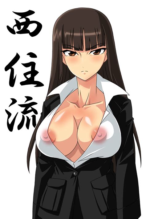 Rule 34 1girls Areola Blush Breasts Busty Cleavage Girls Und Panzer