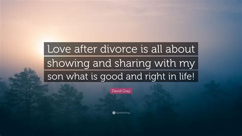 David Gray Quote “love After Divorce Is All About Showing And Sharing