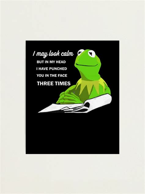 Kermit The Frog Meme Photographic Print For Sale By Wqfshop Redbubble