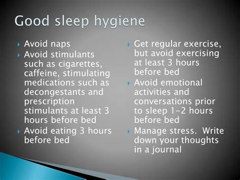 Ppt Sleep Hygiene Powerpoint Presentation Free Download Id2516926