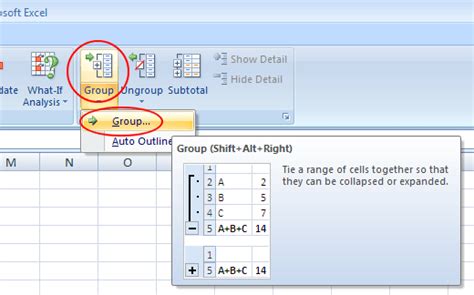 Kelompok Baris Dan Kolom Dalam Lembar Kerja Excel