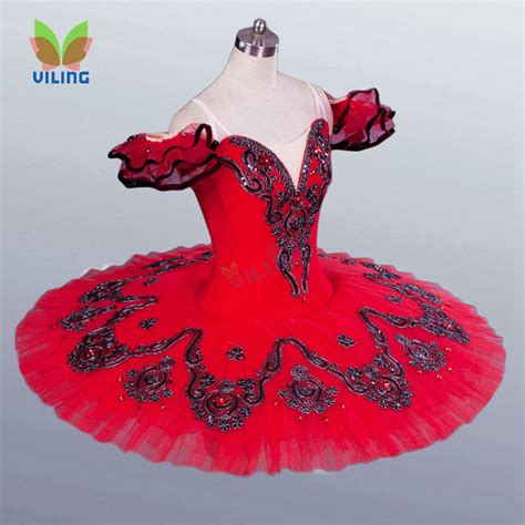 Professional Ballet Tutu For Girl Red Classical Ballet Tutu Skirt Dacnce Clothing For Dance