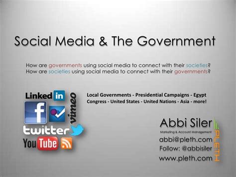 Social Media And The Government