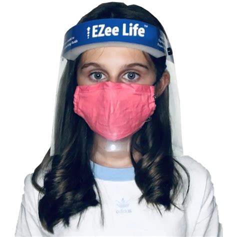 ezee life face shield with chin guard and forehead pad