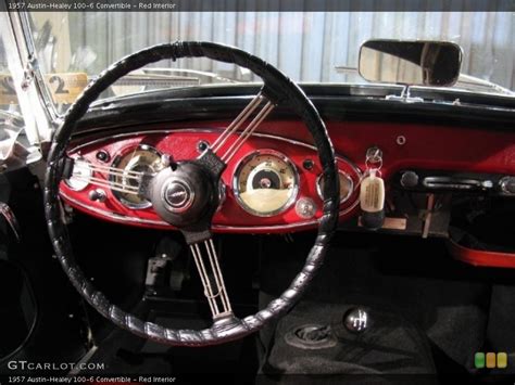 Red Interior Dashboard For The 1957 Austin Healey 100 6 Convertible