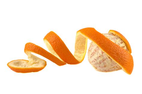 Photo Libre De Droit De Zeste Dorange Orange Pelée Isolé Sur Fond Blanc