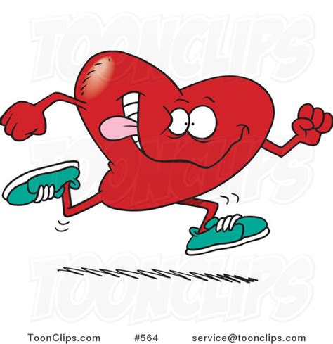 Cartoon Running Heart 564 By Ron Leishman