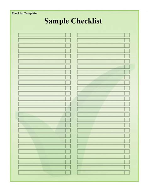Free To Do List And Checklist Templates In Pdf And Word