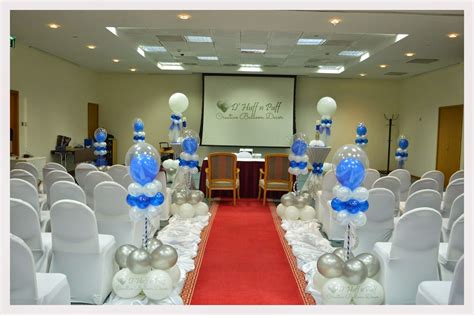 Creative Balloon Decor Blue And White Mariz And Ruther Wedding