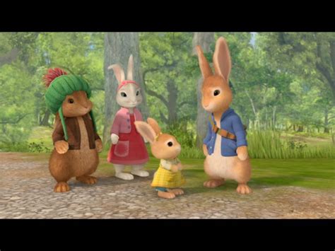 Peter Rabbit Lily Bobtail Benjamin Bunny And Cottontail Out Of The