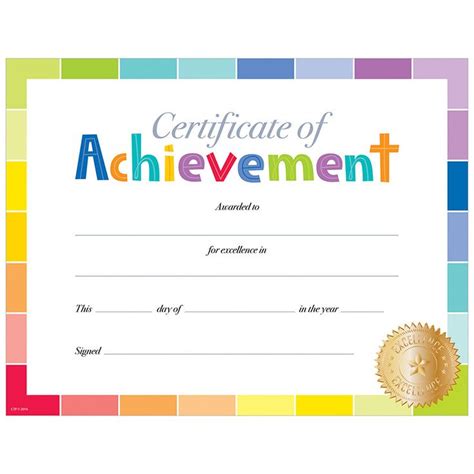 Painted Palette Certificate Of Certificate Of