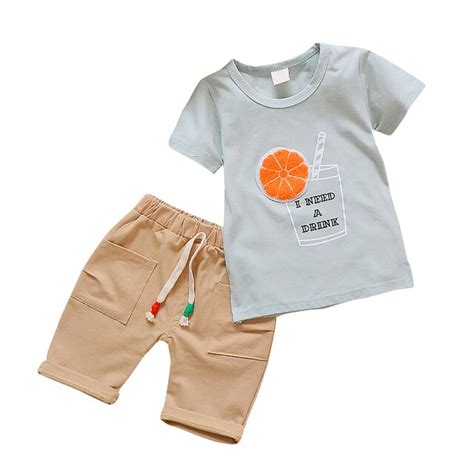 2019 New Fashion Kids Clothes Boys Summer Set 2pcs T Shirt Shorts