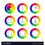 Color Schemes And Harmonies Wheel Spectrum Vector Image
