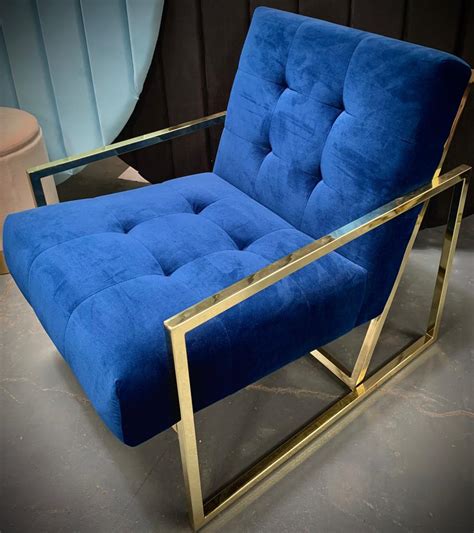 Choose from contactless same day delivery, drive up and more. Navy blue and gold velvet armchair - Prop My Party Events Hire