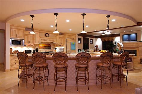 This luxury kitchen design is built with an undermount kitchen island and marble top dining table. 60+ Awesome Kitchen Countertop Bar Designs Ideas For Your ...