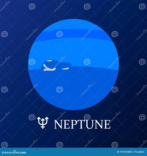 Planet Neptune Vector 3d Realistic Space Planet In Space Starry Sky