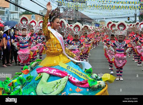 Sinulog Festival Queen Cebu City Religious Culture Philippines Stock