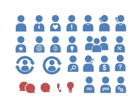 Business People Icons For Powerpoint