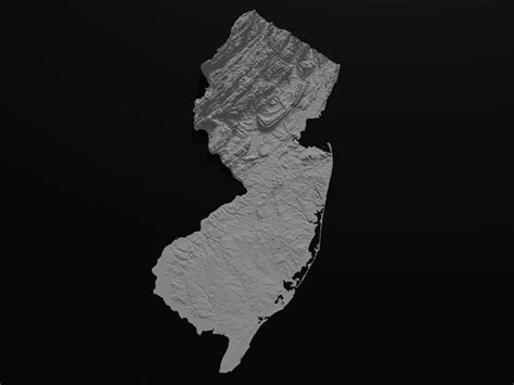 New Jersey Topographic Map 3d Model Stl For Cnc And 3d Etsy France