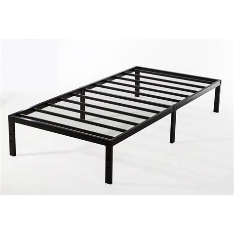 Twin Xl Study Black Metal Platform Bed Frame No Box Springs Needed