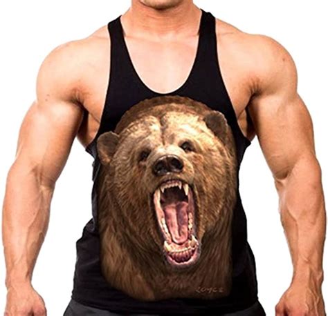 Amazon Com Grizzly Bear Men S Stringer Tank Top Y Back Clothing