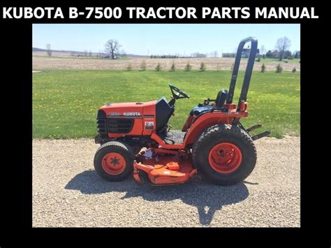 Kubota B7500d Tractor Parts Manual 330pg For B 7500 D Diesel Etsy