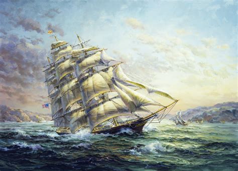 Tall Ships Paintings Unique High Quality Poster Photowall