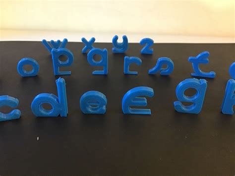 3d Printed Vertical Lowercase 3d Letters Stl File By 3dletters Pinshape
