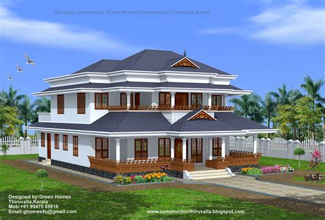 Green Homes Traditional Style Kerala Home Design 3450 Sqfeet