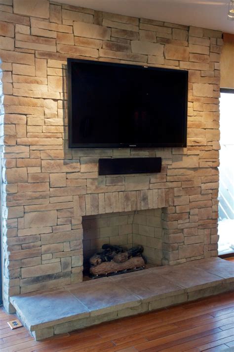 Stone Fireplaces With TVs - North Star Stone