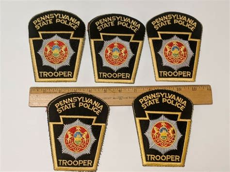 5 Lot Pennsylvania State Police Trooper Patches State Police Trooper