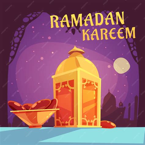 Free Vector Ramadan Cartoon Illustration