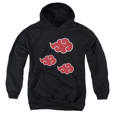 Naruto Shippuden Akatsuki Clouds Unisex Youth Pullover Hoodie For Boys