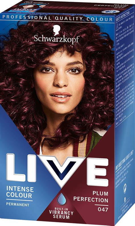 Best permanent purple hair dye for brunettes. 047 Plum Perfection Hair Dye by LIVE