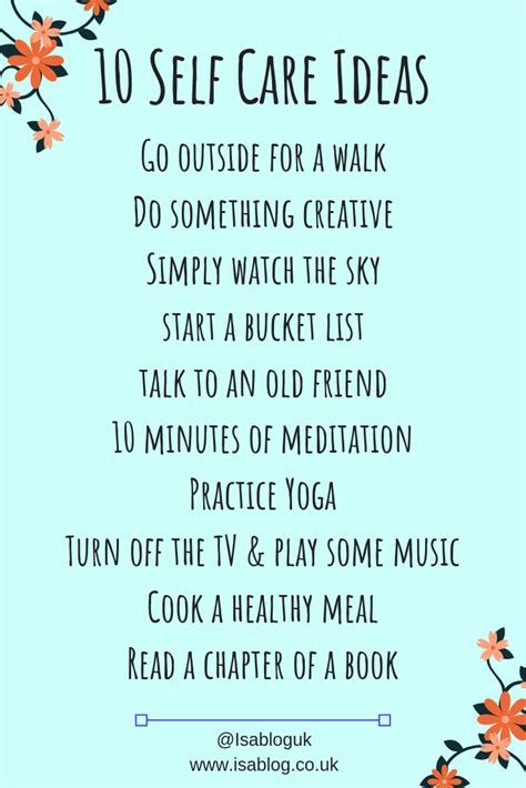 10 Self Care Tips To Help Promote Better Self Care Isablog Self