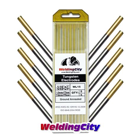 WeldingCity Lanthanated Gold Tungsten TIG Welding Electrodes