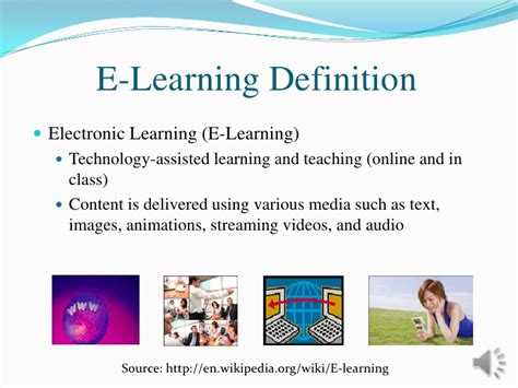 Learning done by studying at home using computers and courses provided on the internet 2…. Embracing E-Learning