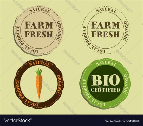 Stylish Farm Fresh Logo And Badge Templates With Vector Image