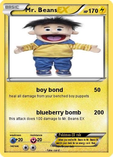 Pokémon Mr Beans 9 9 Boy Bond My Pokemon Card