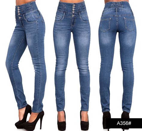 Womens Ladies Sexy High Waist Skinny Jeans Blue Stretch Denim Size 6 16