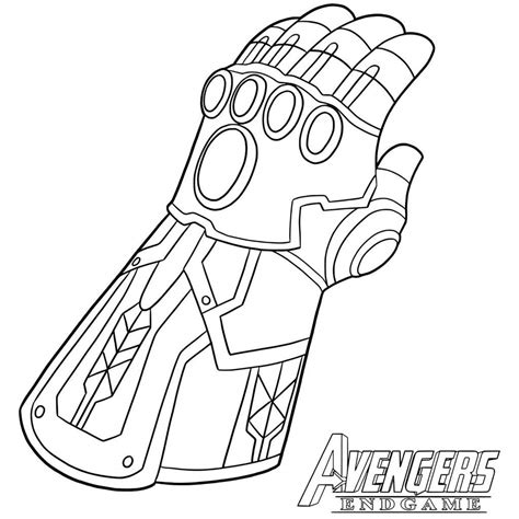 Thanos Coloring Pages The Power Glove