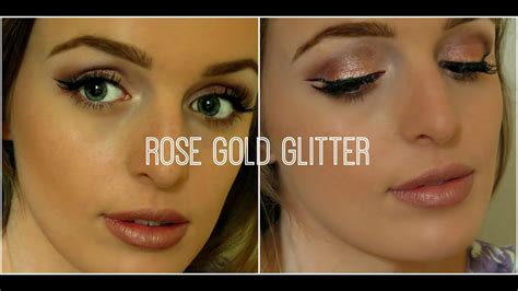 Rose Gold Glitter Make Up Youtube