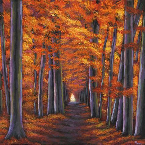 Autumn Path Painting By Johnathan Harris Fine Art America