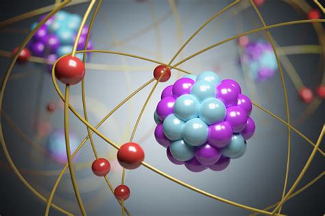 3d Rendered Illustration Of Elementary Particles In Atom Physics