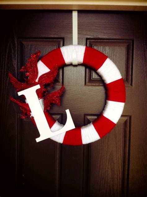 Make your own hobby lobby metal numbers with paper mache, paint and a little chalk! Love the way this Candy Cane Christmas Wreath turned out ...