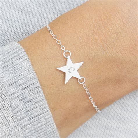 Personalised Sterling Silver Star Bracelet By Bloom Boutique