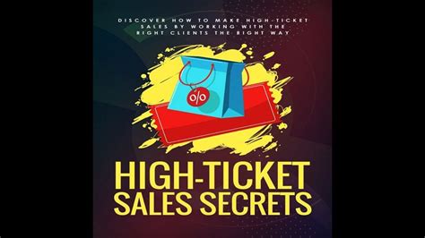 High Ticket Sales Secrets Youtube