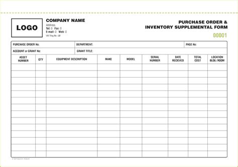 4 Inventory Form Templates Excel Xlts